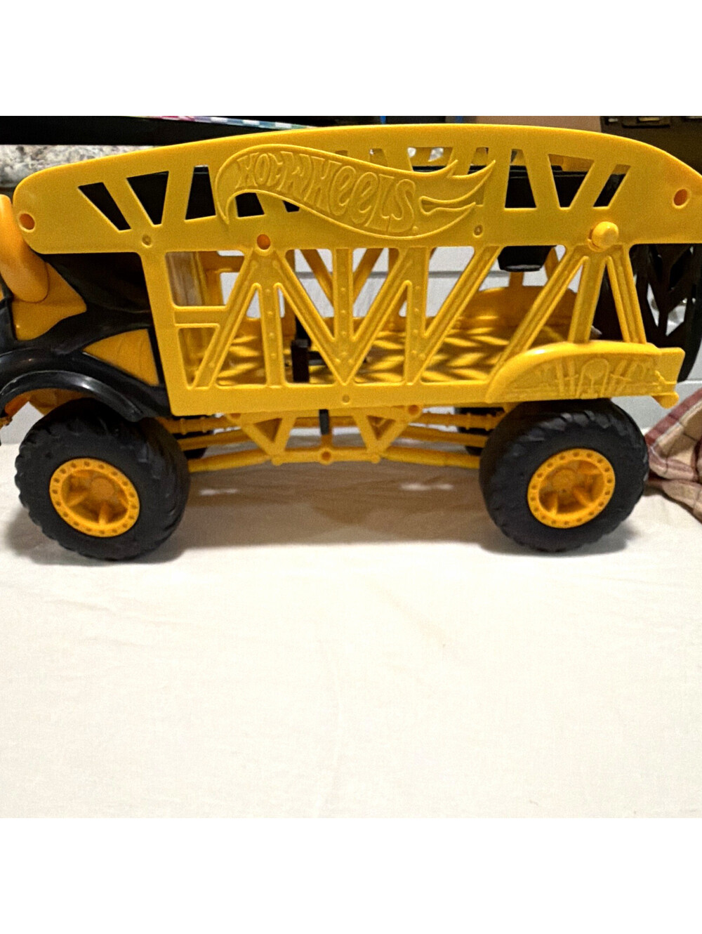 Hot Wheels Monster Trucks Yellow and Black Toy Dump Truck